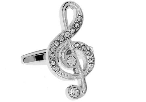 Music clef pair - music, cufflinks