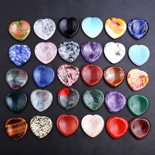 Thumb worry stone - stone, heart
