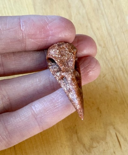 Golden sandstone crystal bird - sandstone,