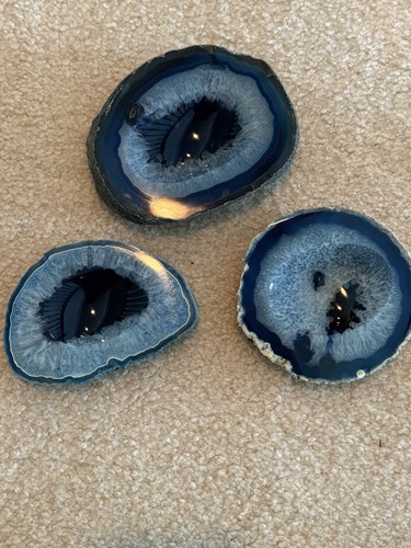 Stunning set blue - blue, agate