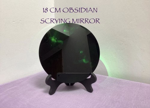 Black obsidian scrying - obsidian, mirror