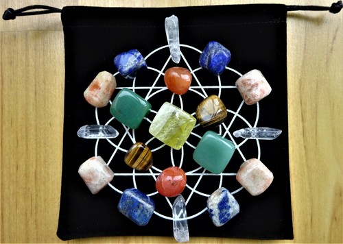 Crystal grid kit - grid, cloth