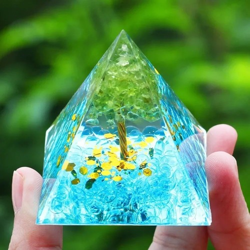 Orgonite pyramid obsidian - orgonite,